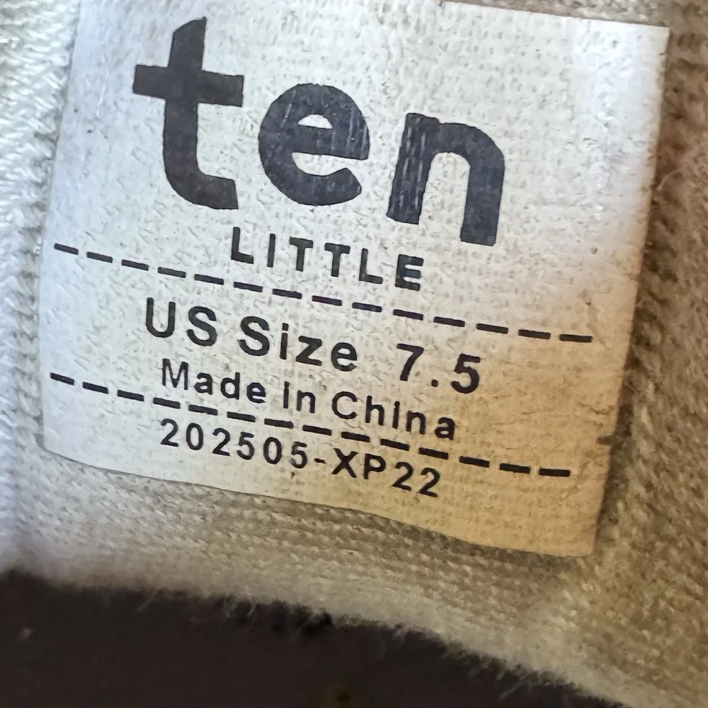Size 7.5c - Ten Little Original Everyday Sneakers Toddler Brown